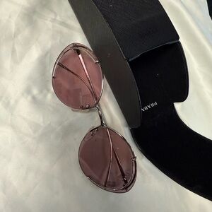 Prada Pink Round Aviator Sunglasses